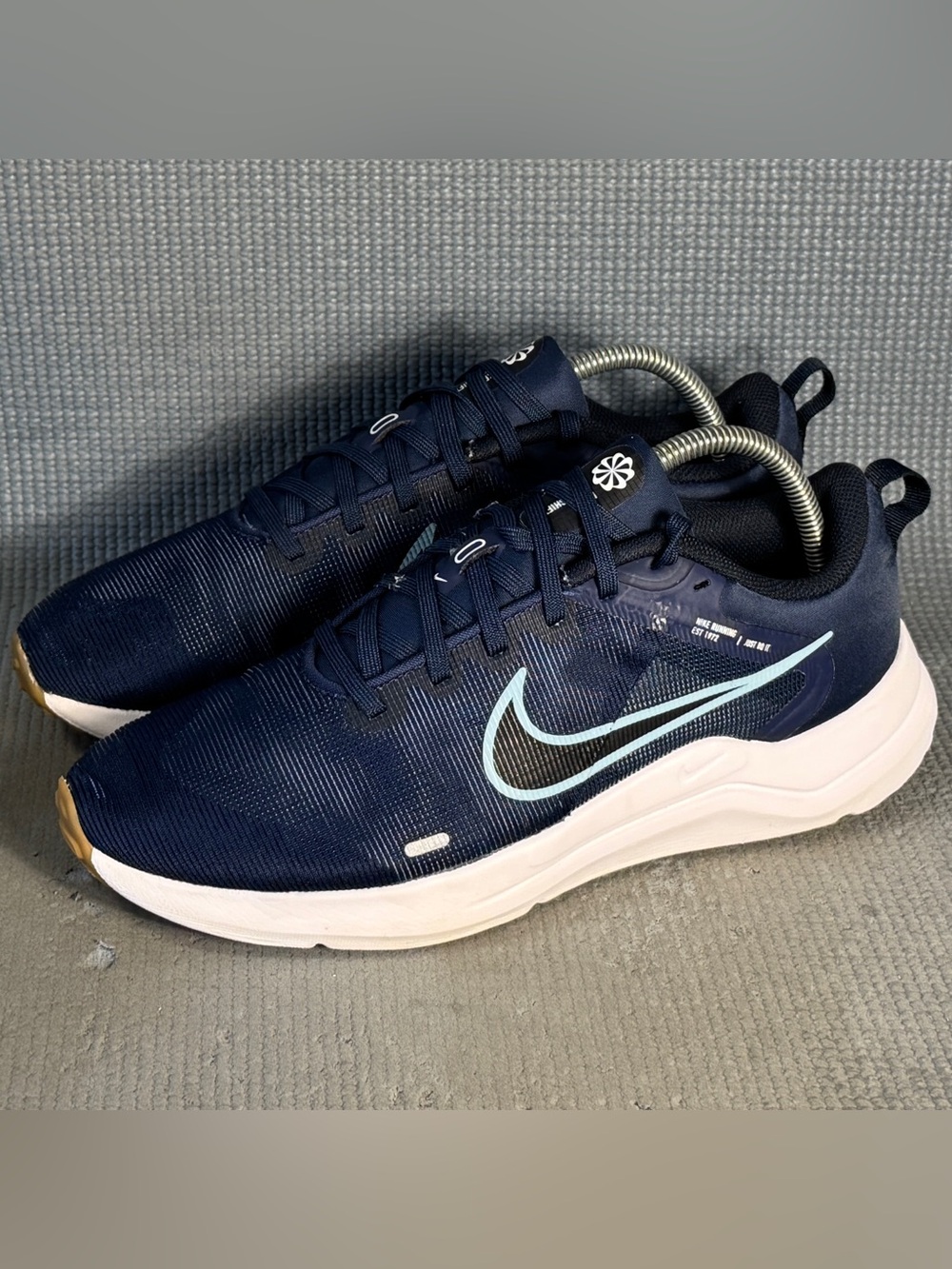 Nike Downshifter 12 Midnight Navy White Running Shoes DD9293-400 Men’s Size 8.5